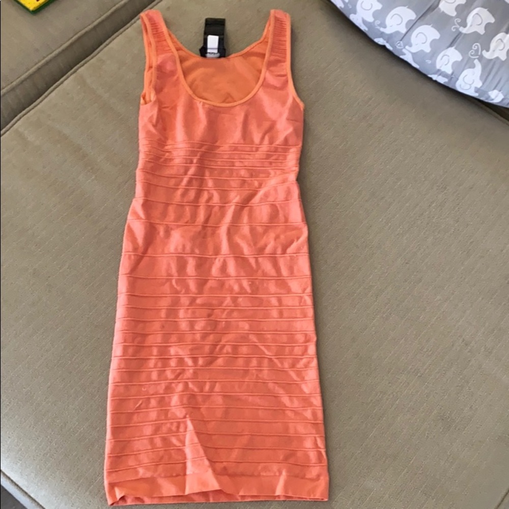 Coral Bebe bandage stretchy dress